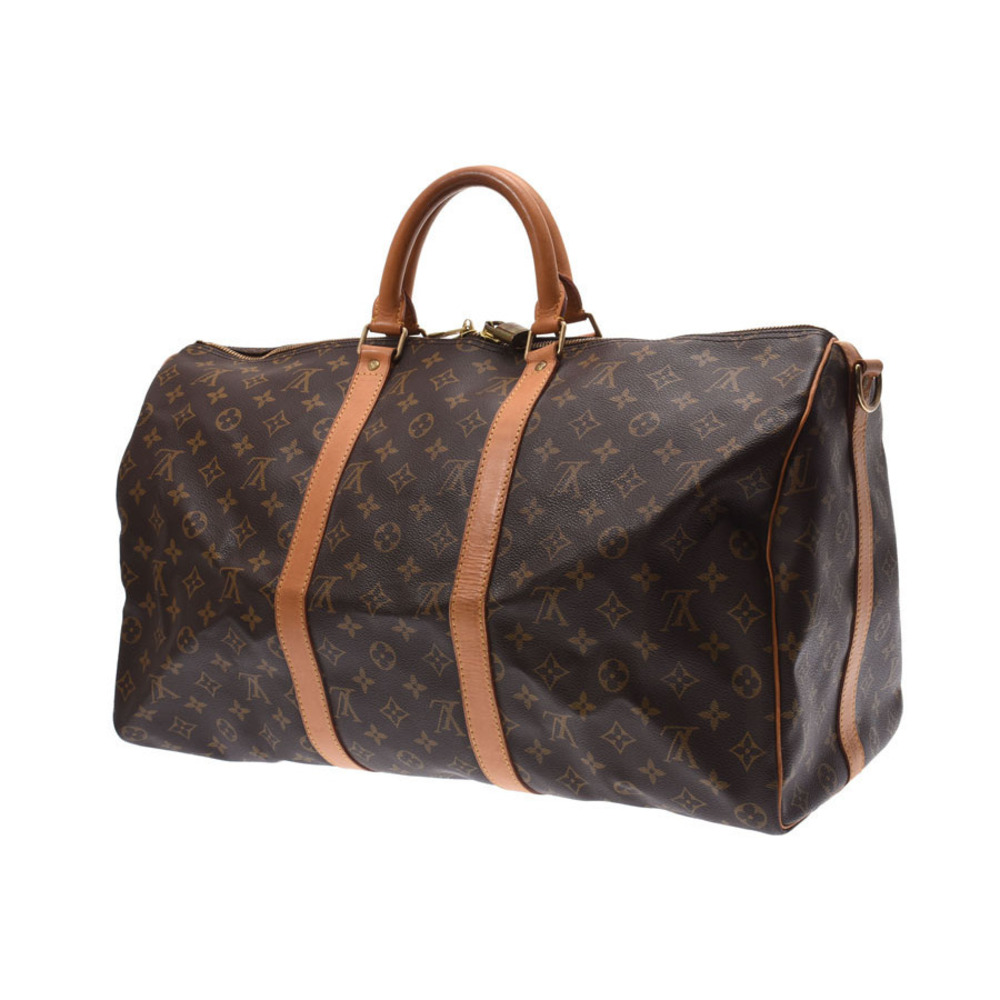 Louis Vuitton Monogram Keepall Bandouliere Brown Leather Boston Bag Strap - Picture 2 of 11